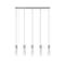 Z-Lite Beau Linear Chandelier, 5-Light, 4.75 In.W x 42 In.L x 12.75 In.H, Brushed Nickel/Clear 740P-5L-BN - alternate 1